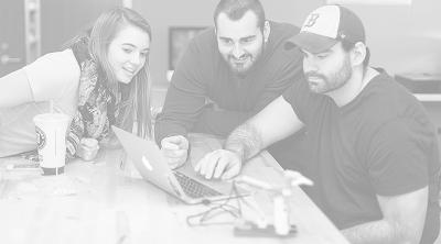 Students work in the new Seaborg Center. A new state of the art facility on campus that gives todays students the opportunity to work with the technology of tomorrow.